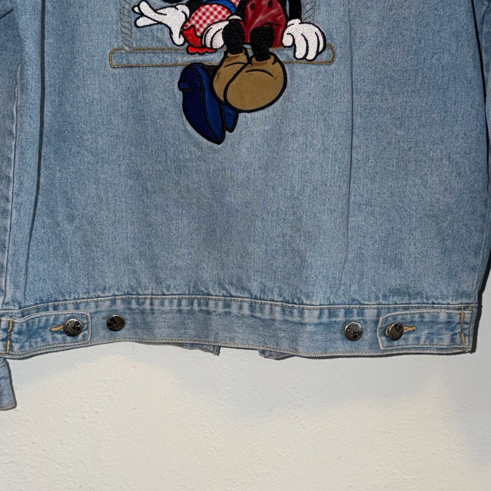 VTG. Mickey BY Jerry Leigh Mickey and Minnie Embroidered Design Jean Jacket - Picture 5 of 14